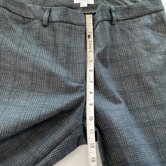 Calvin Klein Plaid Slim Fit Straight Leg Dress Pant Trouser High Waist Stretchy - Picture 12 of 13